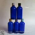Gold supply 100ml blue empty cosmetic oil bottle for olive oil use